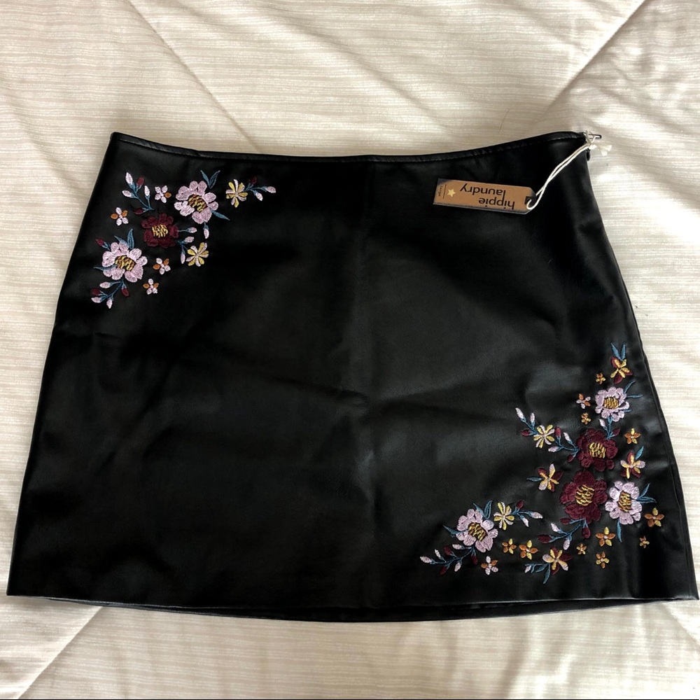 gorgeous faux leather skirt